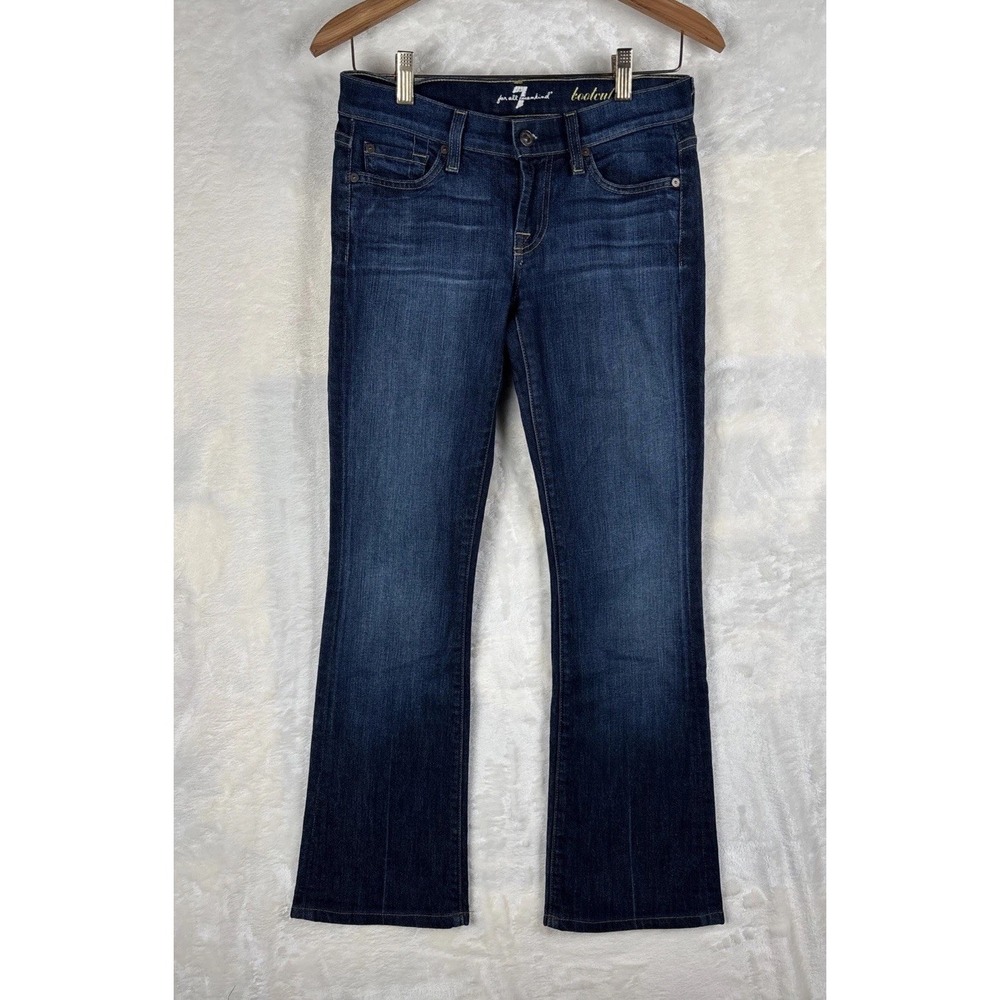 7 For All Mankind Women 25 A Pocket Blue Denim Bootcut Jeans made in USA Rodeo